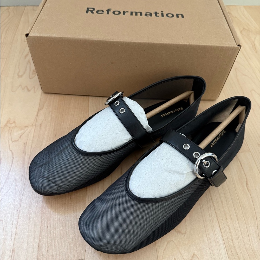 NIB Reformation Bethany Mesh Ballet Flats